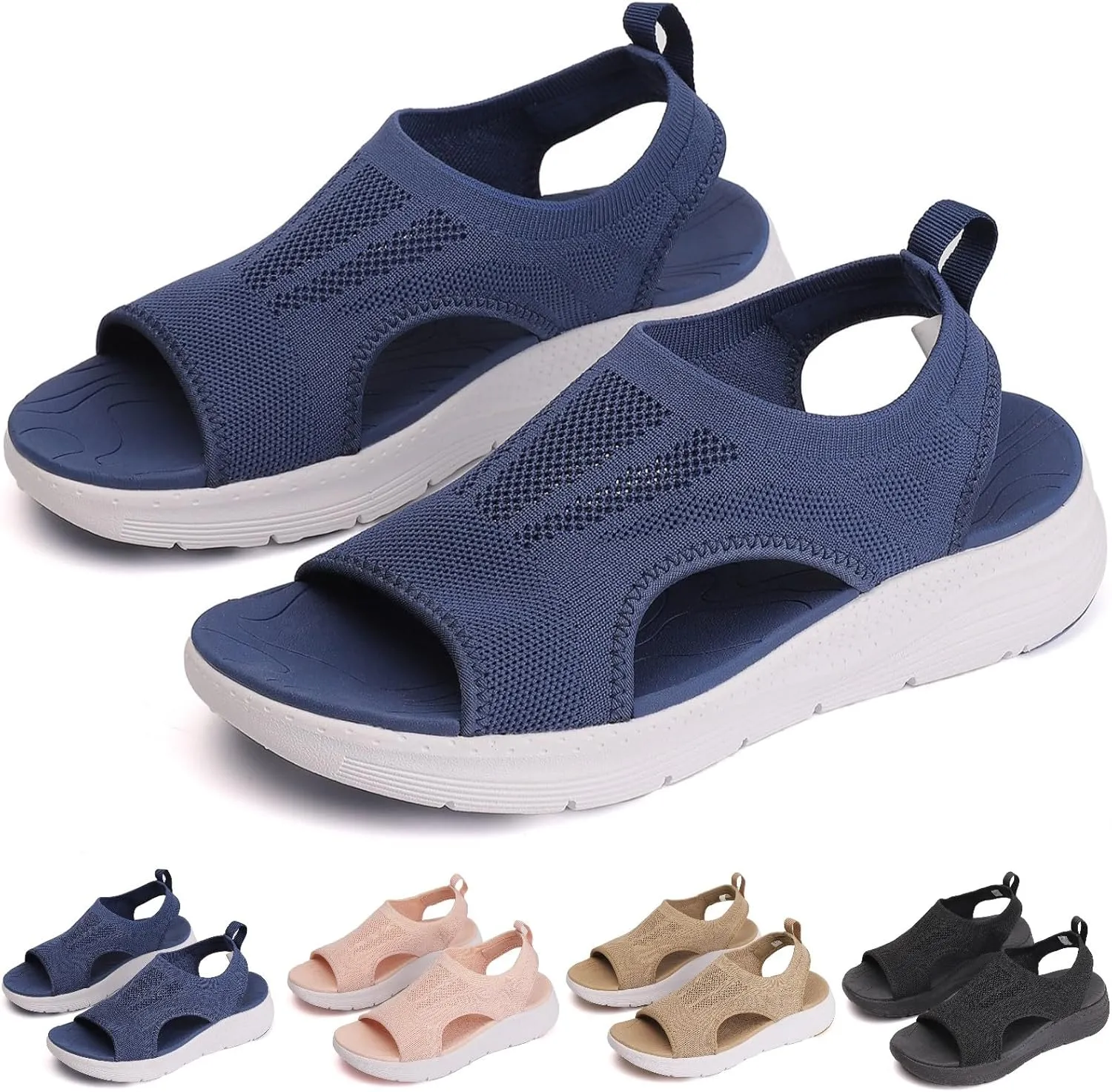 Women's Breathable Orthopedic Sandals Comfortable Walking Tennis Shoes Sandals Arch Support Wide Fit Plantar Fasciitis Sport Athletic Hiking Outdoor Active Summer Dressy Soft Mat Diabetic Sandals