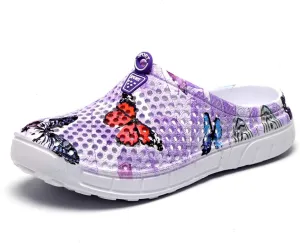 Womens Clogs Shoes Garden Clog Lightweight Mesh Breathable Quick Drying Sandals Slippers Beach Footwear Anti-Slip Water Shoes Purple 39