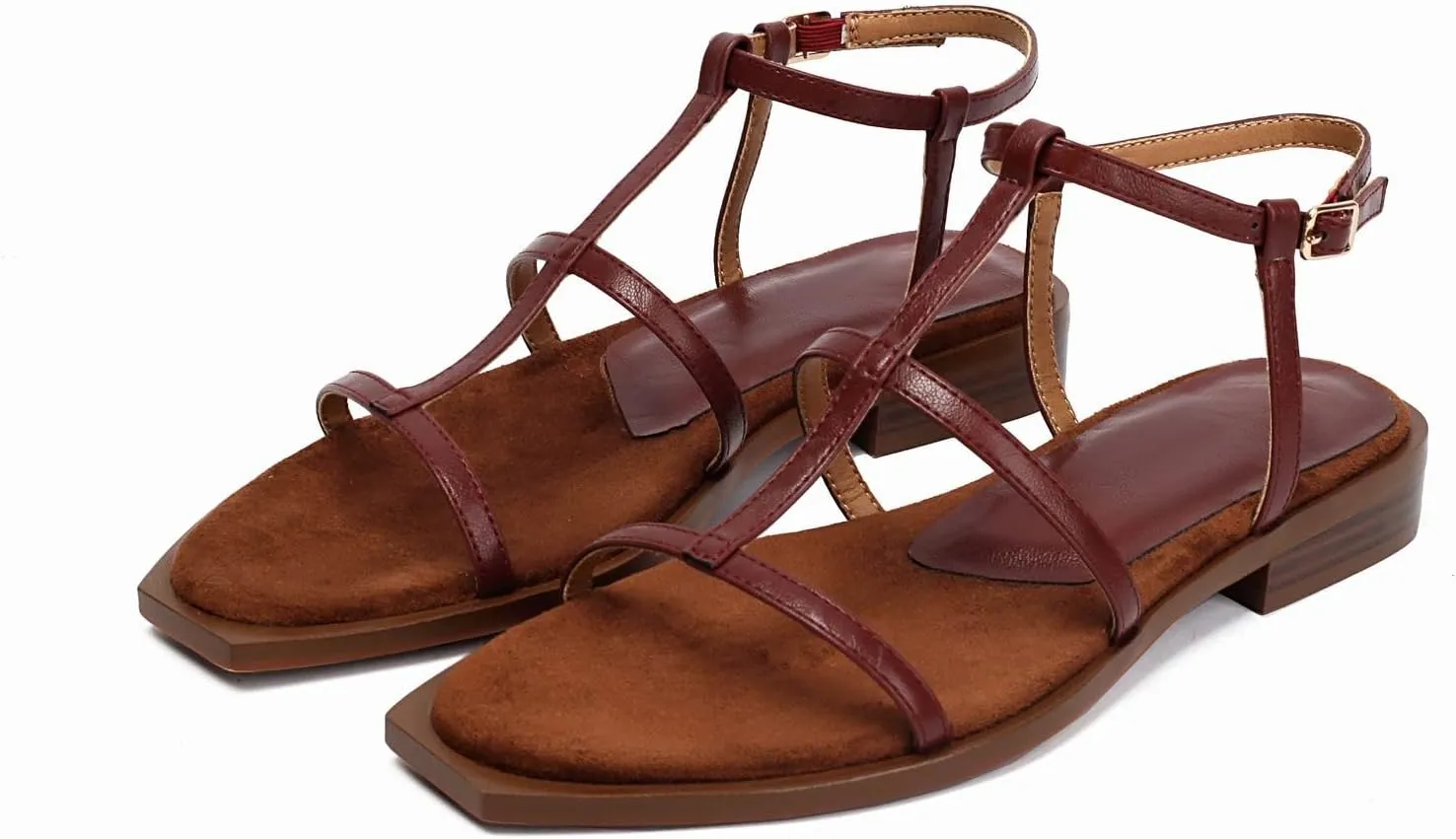 Women's Comfortable Low Heel Summer Open Toe Strappy Flat Gladiator Sandals