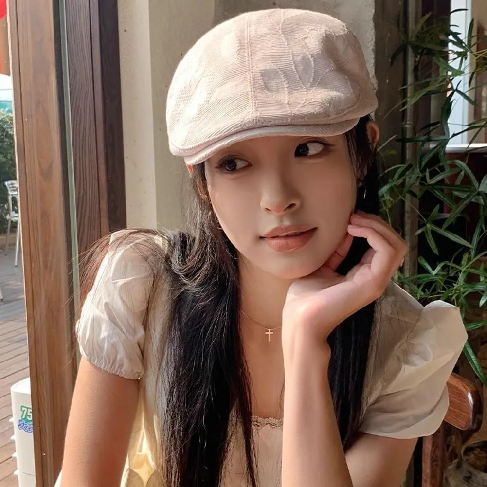 Women’s Cotton Ivy Cap Summer Lightweight Flat Beret Hat Vintage Soft Short Brim Newsboy Style Daily Look