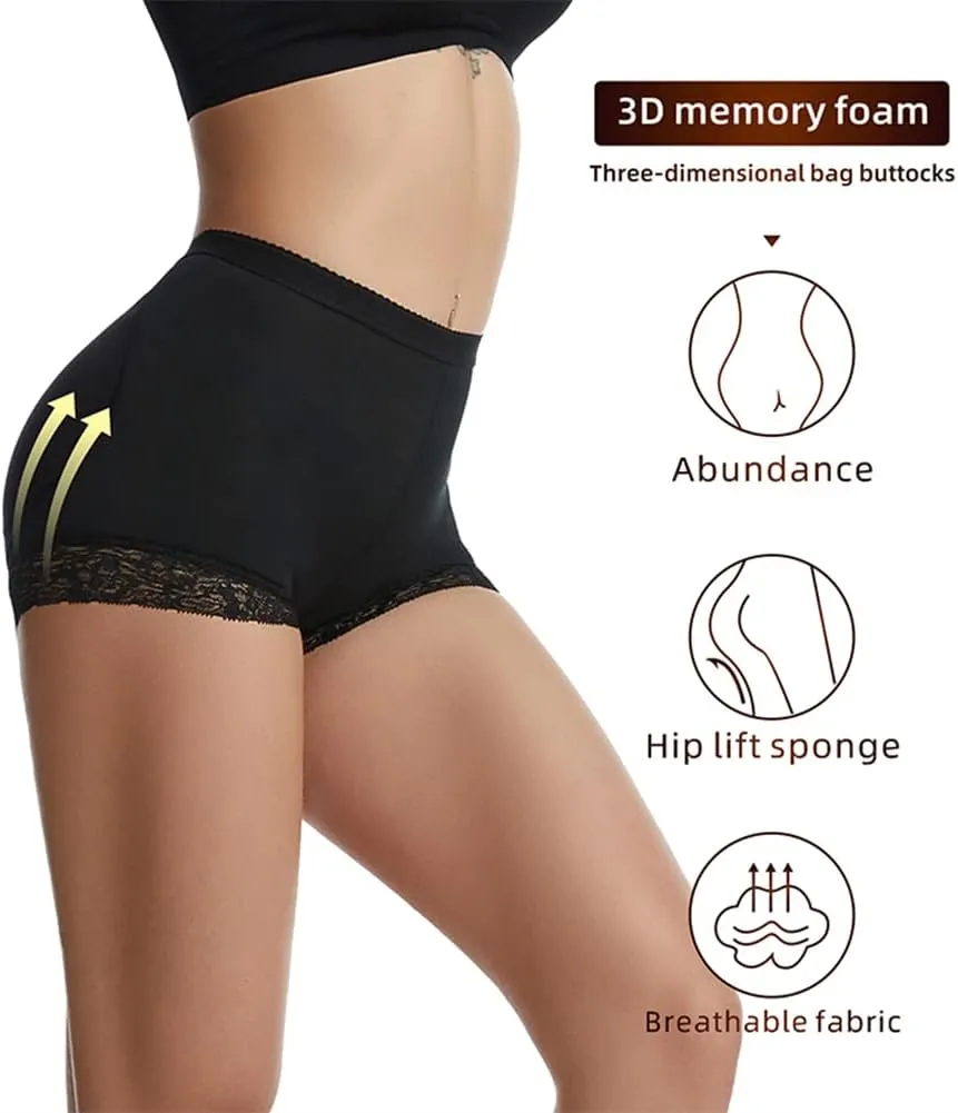 Womens Fake Buttock Briefs Butt Lifter Padded Control Panties Hip Enhancer Underwear Shapewear Boyshort