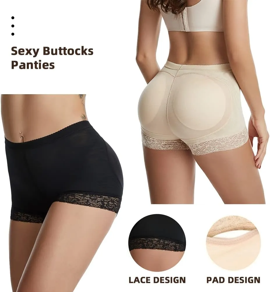 Womens Fake Buttock Briefs Butt Lifter Padded Control Panties Hip Enhancer Underwear Shapewear Boyshort