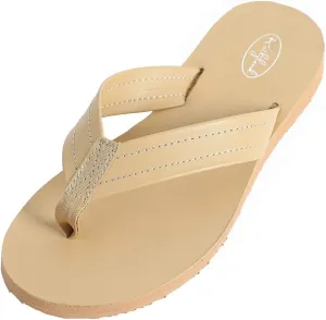 Womens Flip Flops Comfortable Beach Slides Leather Thongs Slippers Flat Comfy Casual Thin Strap Sandals