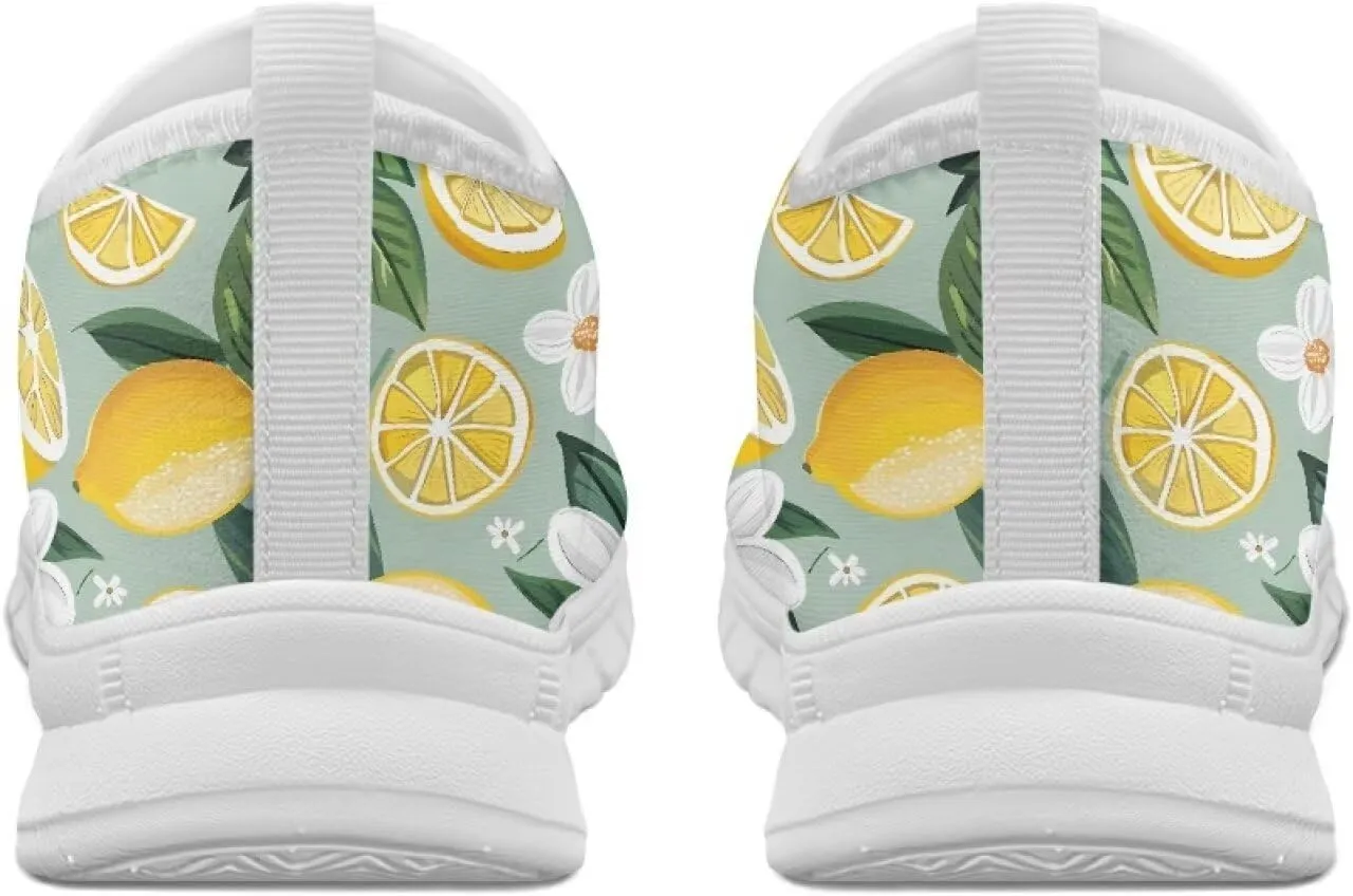 Women's Fruit Print Shoes Low Top Slip On Casual Walking Shoes Comfortable Soft-Soled Sports Running Flat Sneakers