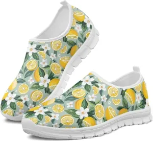 Women's Fruit Print Shoes Low Top Slip On Casual Walking Shoes Comfortable Soft-Soled Sports Running Flat Sneakers