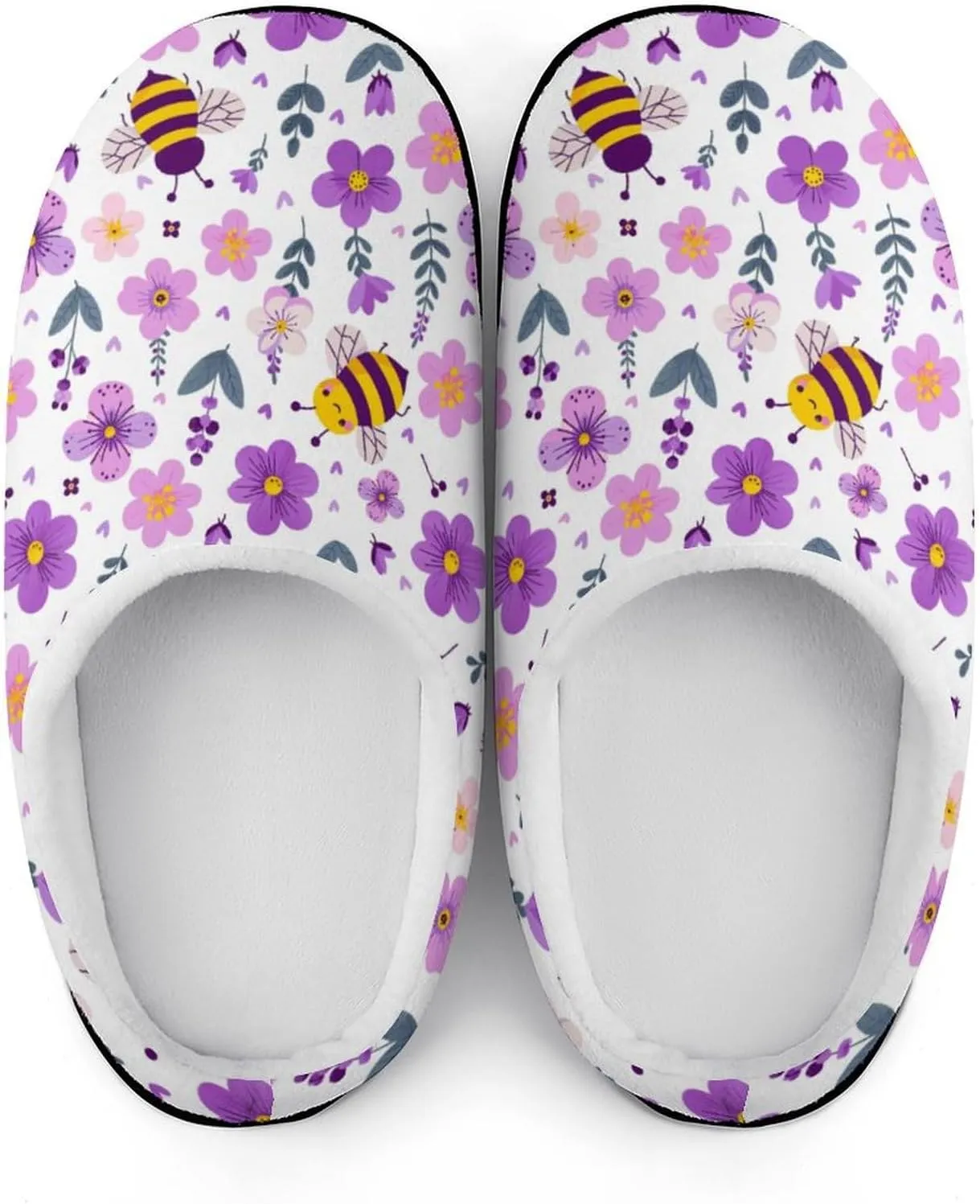 Womens Halloween Cotton Slippers Ladies Home Slippers Memory Foam Clog Slipper Non-Slip Sole Warm Indoor Outdoor Shoes
