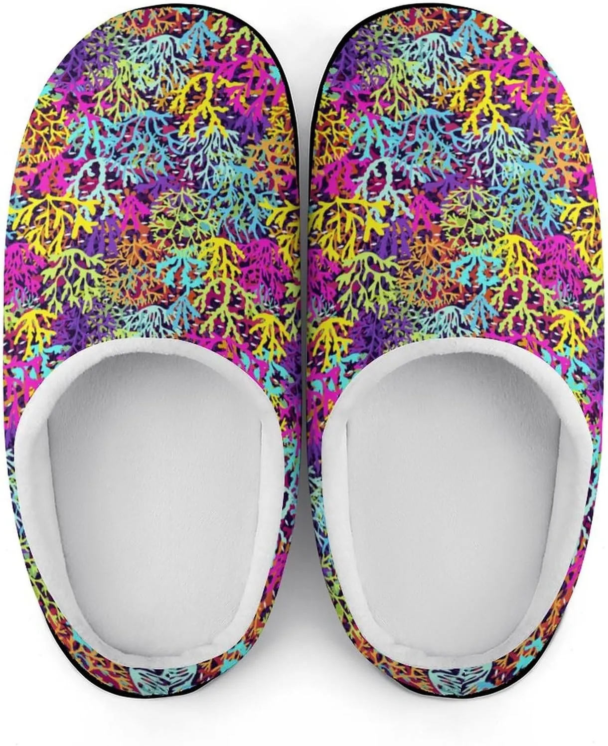 Womens Halloween Cotton Slippers Ladies Home Slippers Memory Foam Clog Slipper Non-Slip Sole Warm Indoor Outdoor Shoes