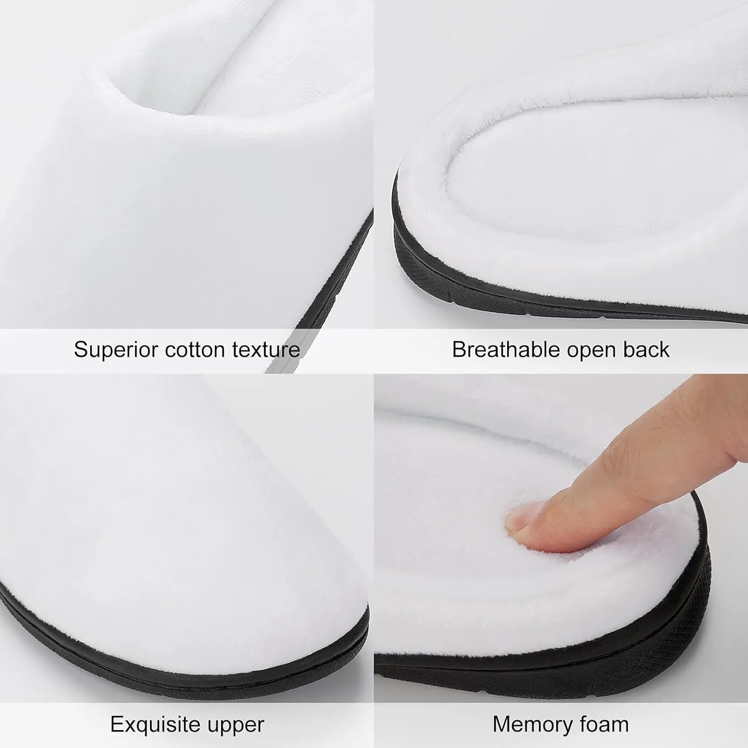 Womens Halloween Cotton Slippers Ladies Home Slippers Memory Foam Clog Slipper Non-Slip Sole Warm Indoor Outdoor Shoes
