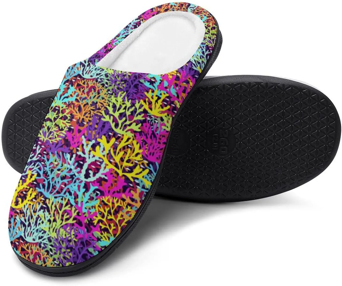 Womens Halloween Cotton Slippers Ladies Home Slippers Memory Foam Clog Slipper Non-Slip Sole Warm Indoor Outdoor Shoes