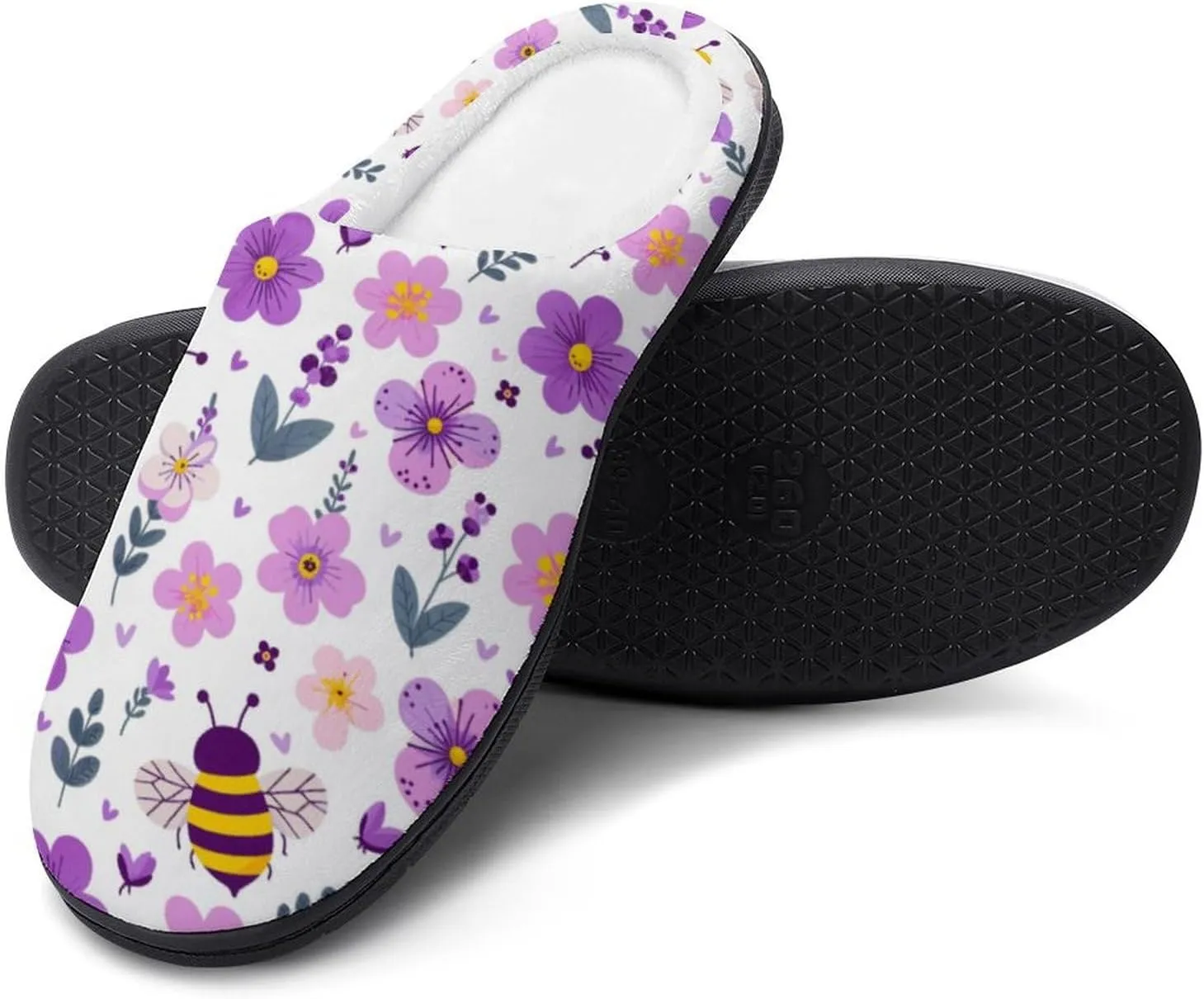 Womens Halloween Cotton Slippers Ladies Home Slippers Memory Foam Clog Slipper Non-Slip Sole Warm Indoor Outdoor Shoes