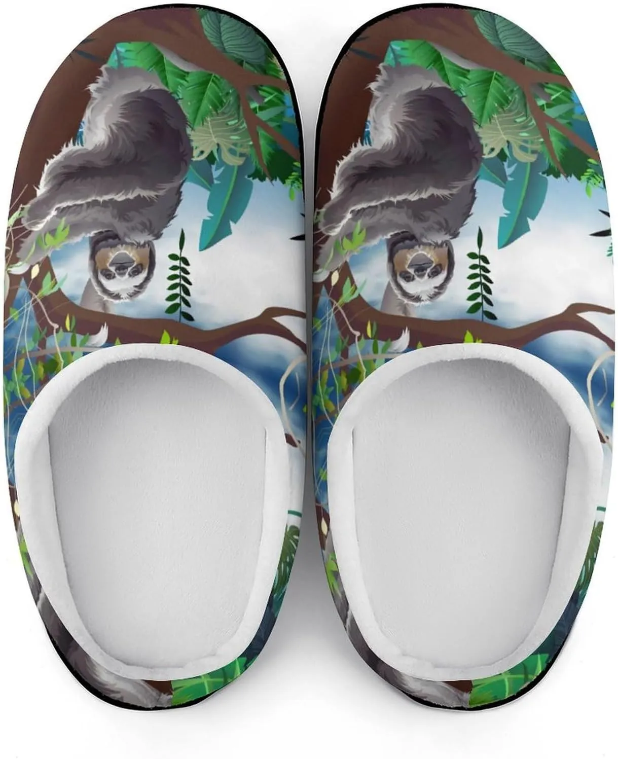Womens Halloween Cotton Slippers Ladies Home Slippers Memory Foam Clog Slipper Non-Slip Sole Warm Indoor Outdoor Shoes
