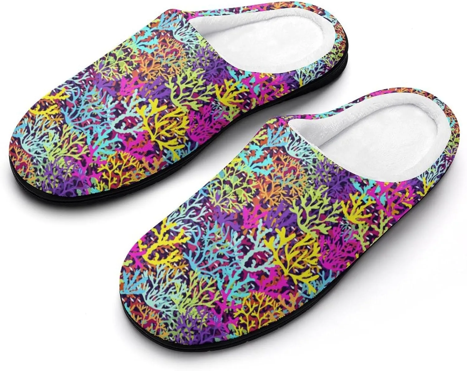 Womens Halloween Cotton Slippers Ladies Home Slippers Memory Foam Clog Slipper Non-Slip Sole Warm Indoor Outdoor Shoes