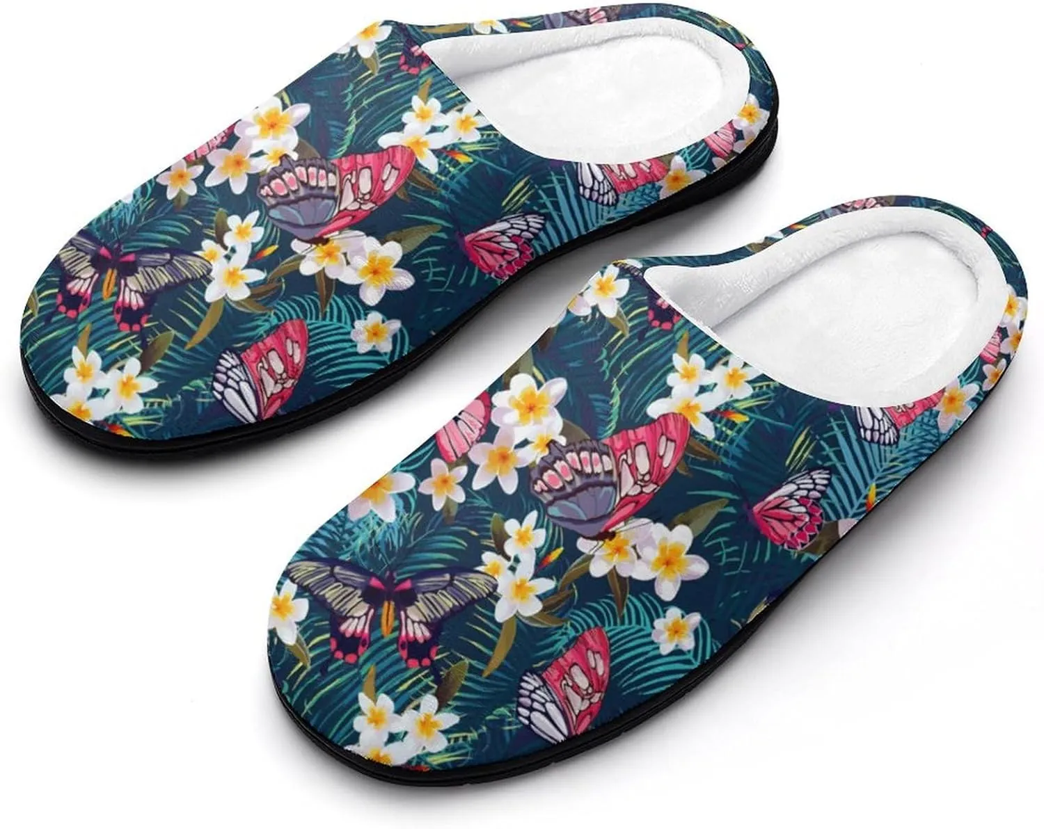 Womens Halloween Slippers Ladies Memory Foam Cotton House Slippers Hard Sole Clog Slipper Slip-On Shoes Indoor Outdoor