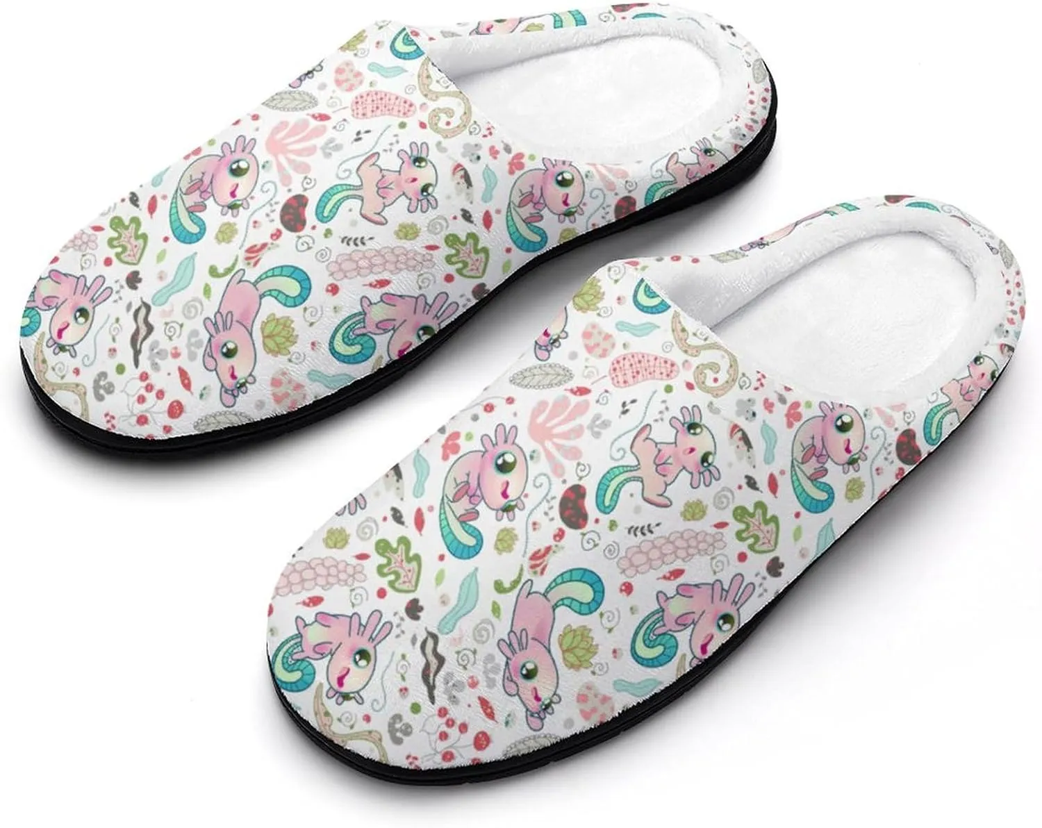 Womens Halloween Slippers Ladies Memory Foam Cotton House Slippers Hard Sole Clog Slipper Slip-On Shoes Indoor Outdoor
