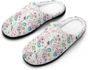 Womens Halloween Slippers Ladies Memory Foam Cotton House Slippers Hard Sole Clog Slipper Slip-On Shoes Indoor Outdoor