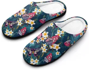 Womens Halloween Slippers Ladies Memory Foam Cotton House Slippers Hard Sole Clog Slipper Slip-On Shoes Indoor Outdoor