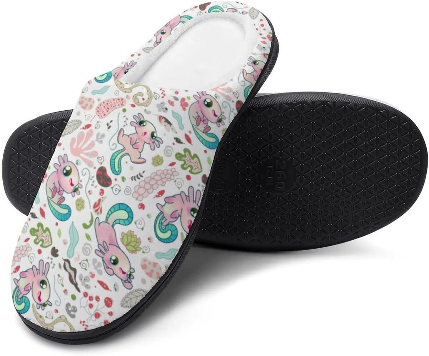 Womens Halloween Slippers Ladies Memory Foam Cotton House Slippers Hard Sole Clog Slipper Slip-On Shoes Indoor Outdoor