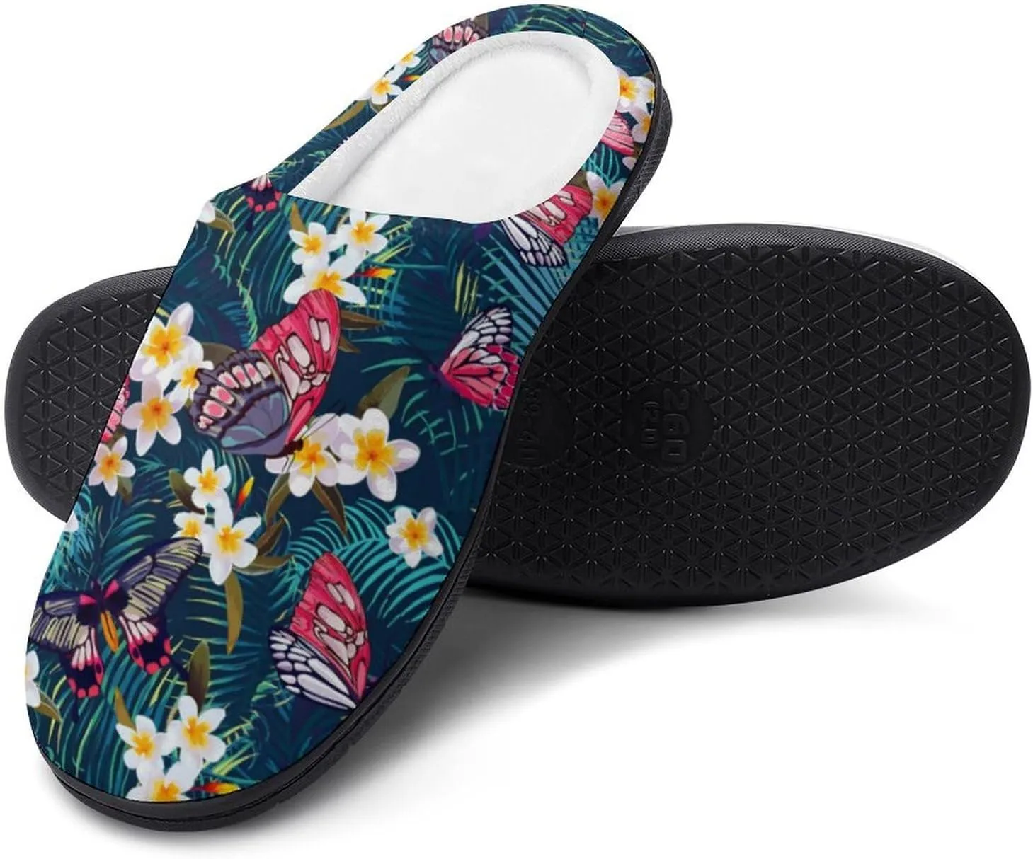 Womens Halloween Slippers Ladies Memory Foam Cotton House Slippers Hard Sole Clog Slipper Slip-On Shoes Indoor Outdoor