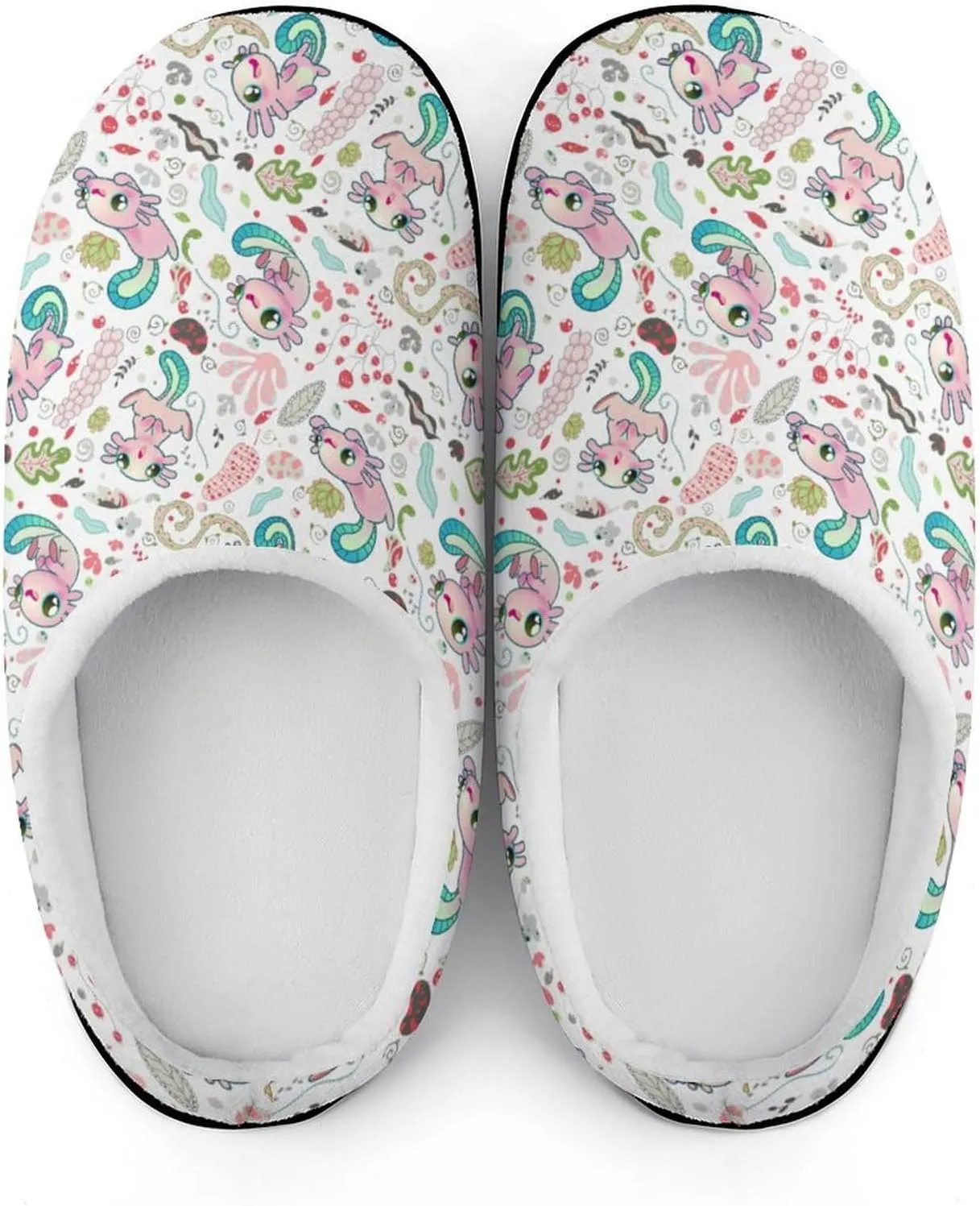 Womens Halloween Slippers Ladies Memory Foam Cotton House Slippers Hard Sole Clog Slipper Slip-On Shoes Indoor Outdoor