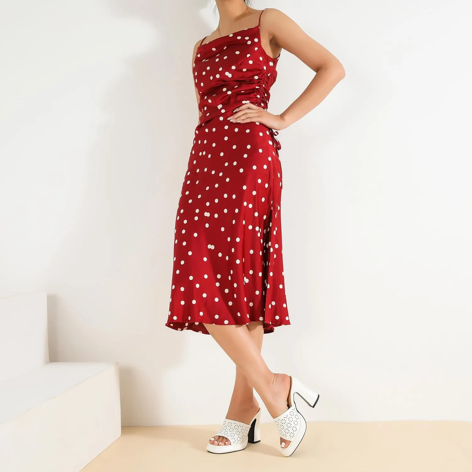 Womens Hollow Out Platform Heels Flower Square Toe High Chunky Heeled Mule Dress Party Sandals