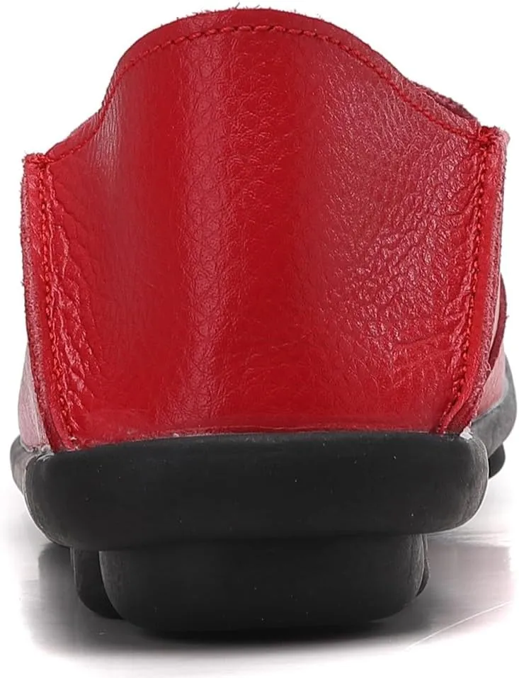 Women's Leather Loafers Comfortable Flat Shoes