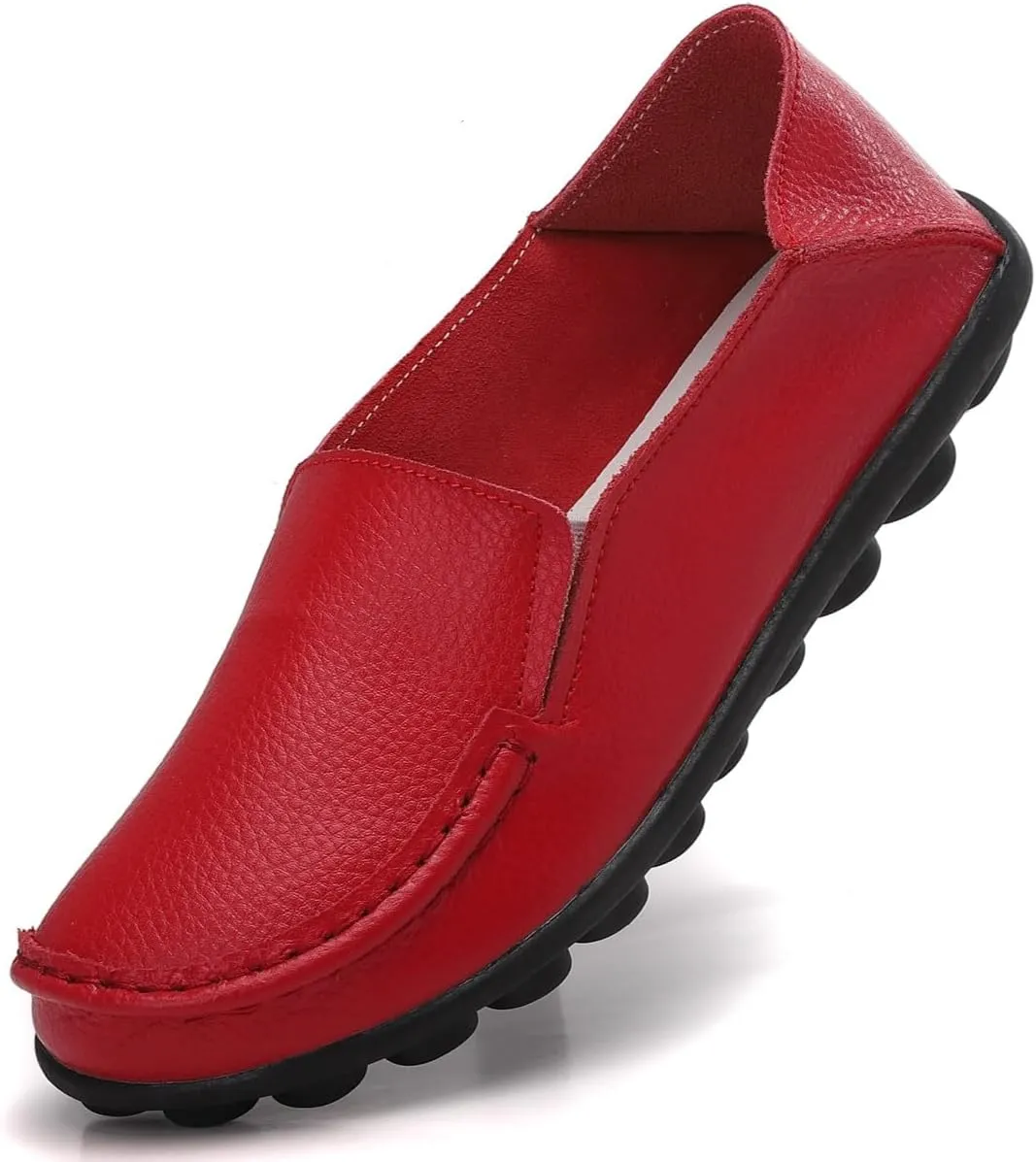 Women's Leather Loafers Comfortable Flat Shoes