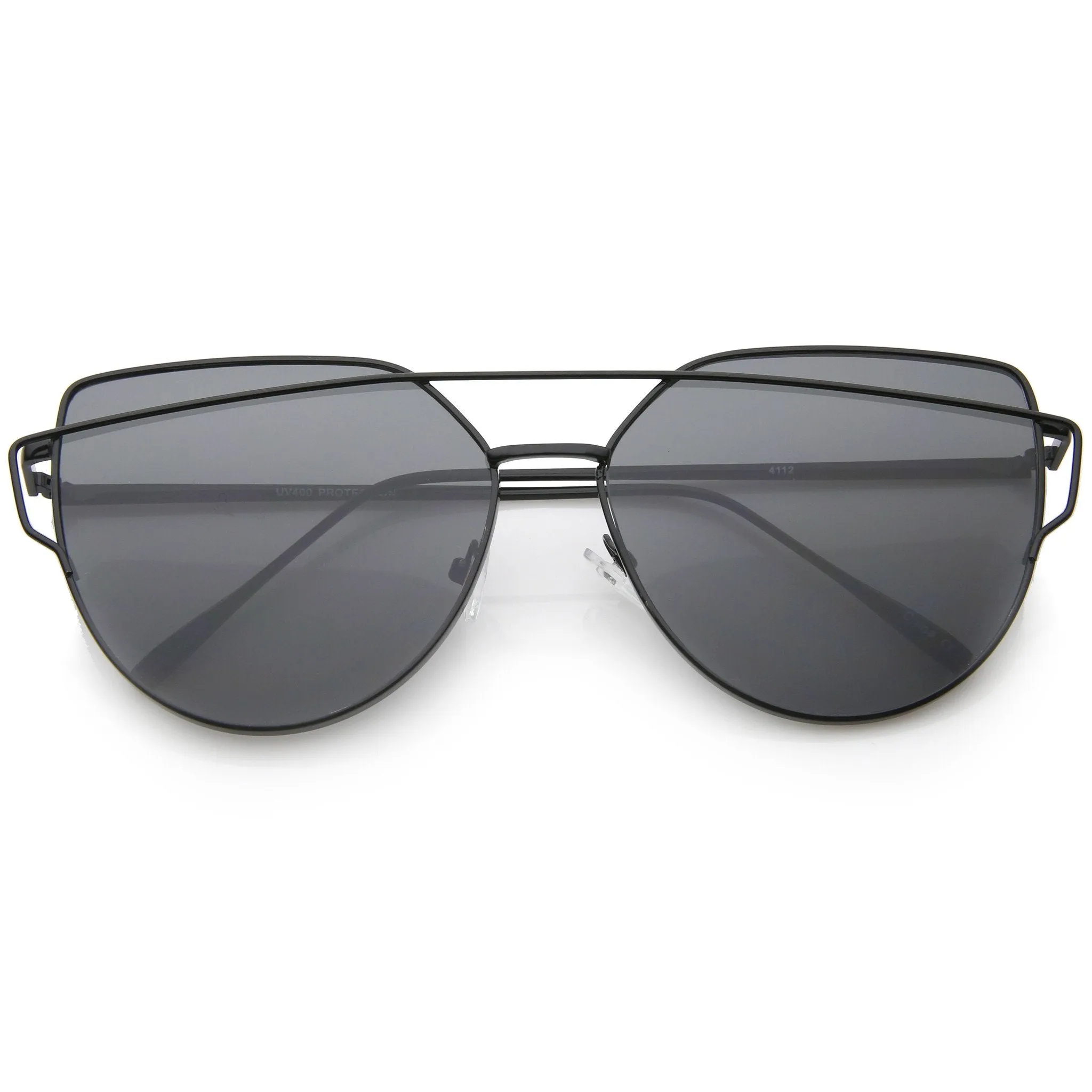 Women's Oversize Thin Temple Flat Lens Sunglasses A544