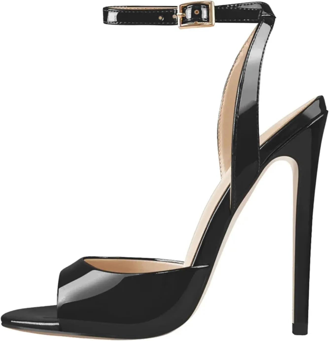 Women's Peep Toe 12cm Thin Heel Pumps - Open Toe Big Size Summer Sandals