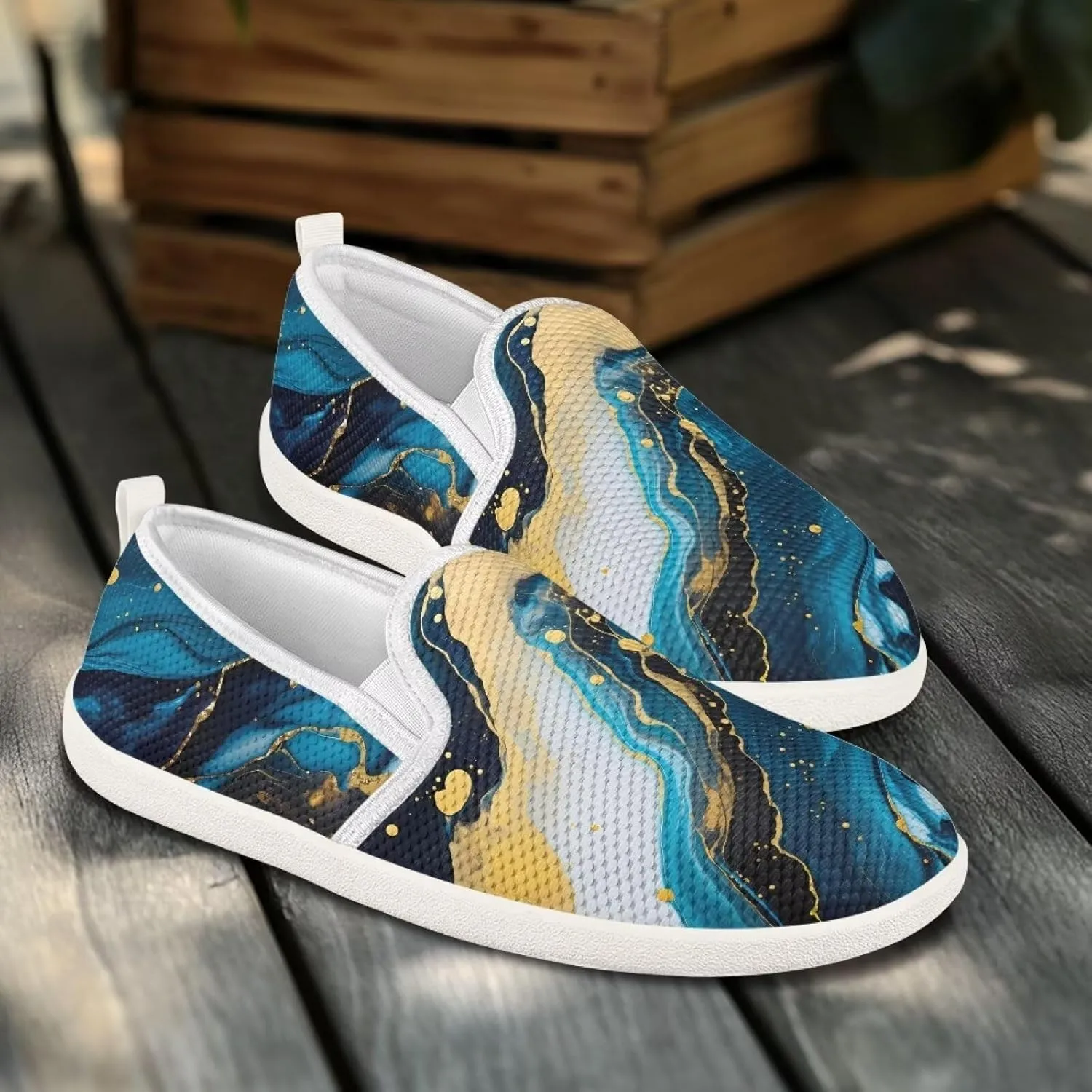 Women's Slip On Flat Fashion Comfortable Dressy Loafer Shoes Round Toe Lightweight Shoes for Office Work Daily Wear Gifts for Wife Mom Sister US Size 6-11