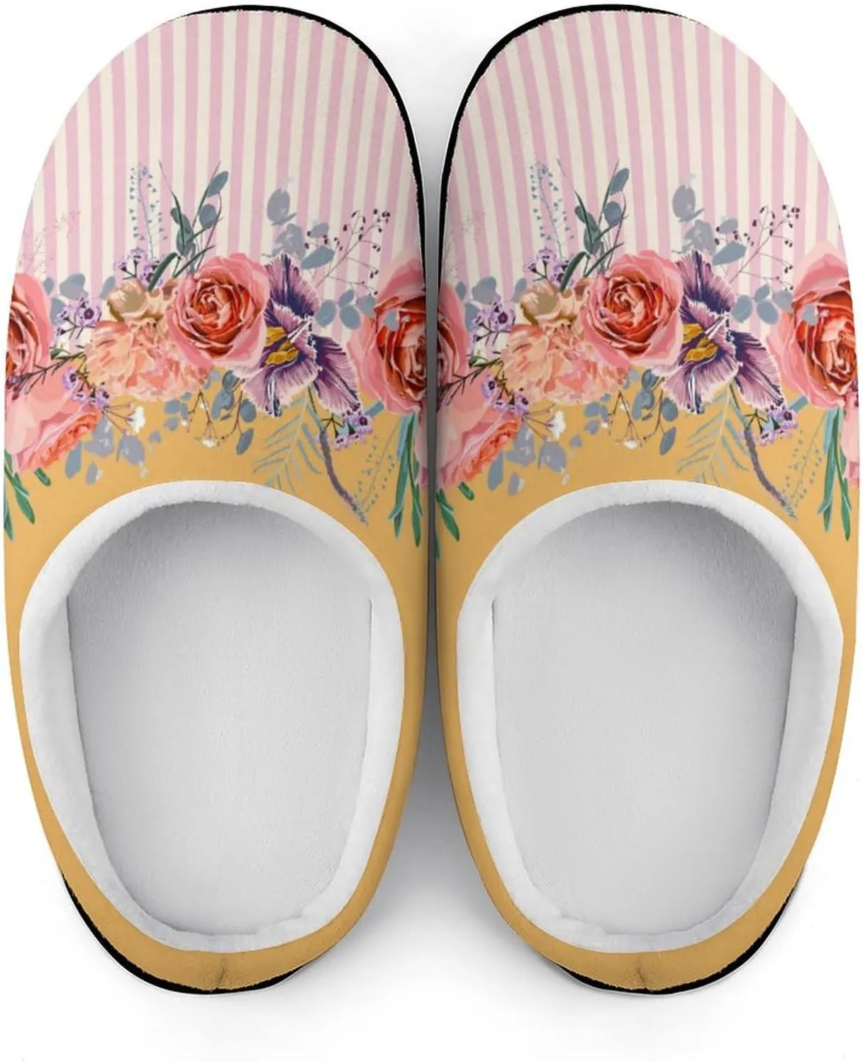Womens Slippers Comfy Bedroom Slip-On Shoes Ladies Halloween Slippers Cotton House Slipper Indoor Memory Foam Slippers