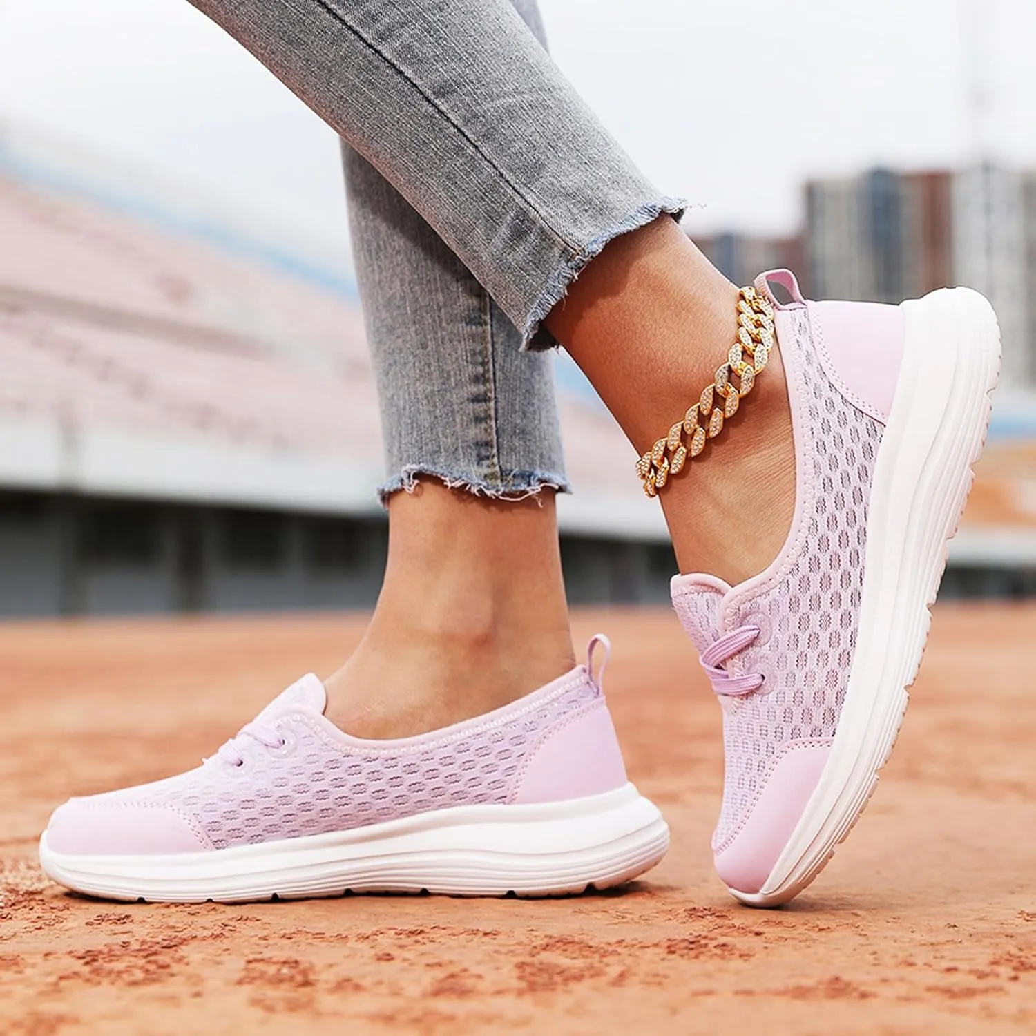 Women's Soft Sole Mesh Comfort Orthopedic Shoes, Orthopedic Shoes for Women, Slip-On Breathable Flat Walking Shoe