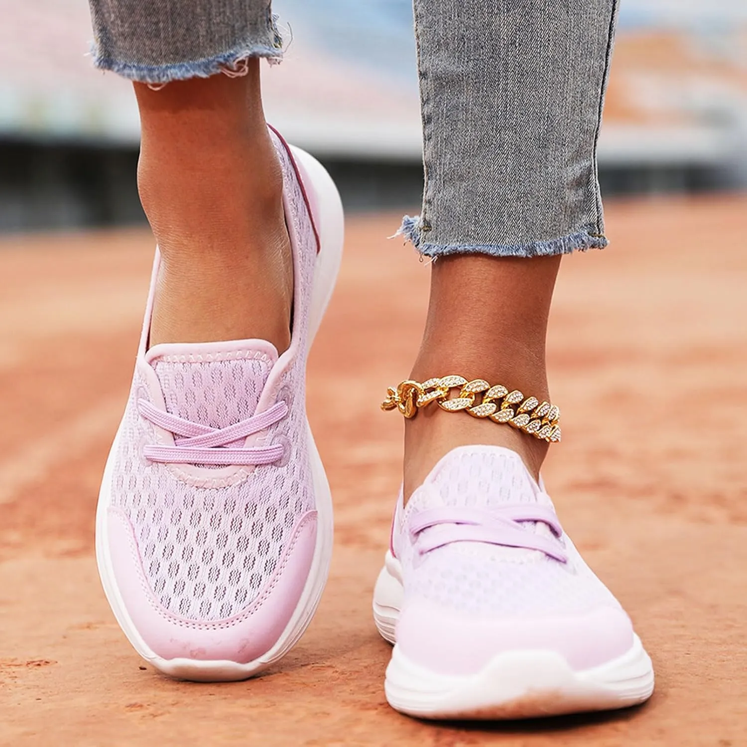 Women's Soft Sole Mesh Comfort Orthopedic Shoes, Orthopedic Shoes for Women, Slip-On Breathable Flat Walking Shoe