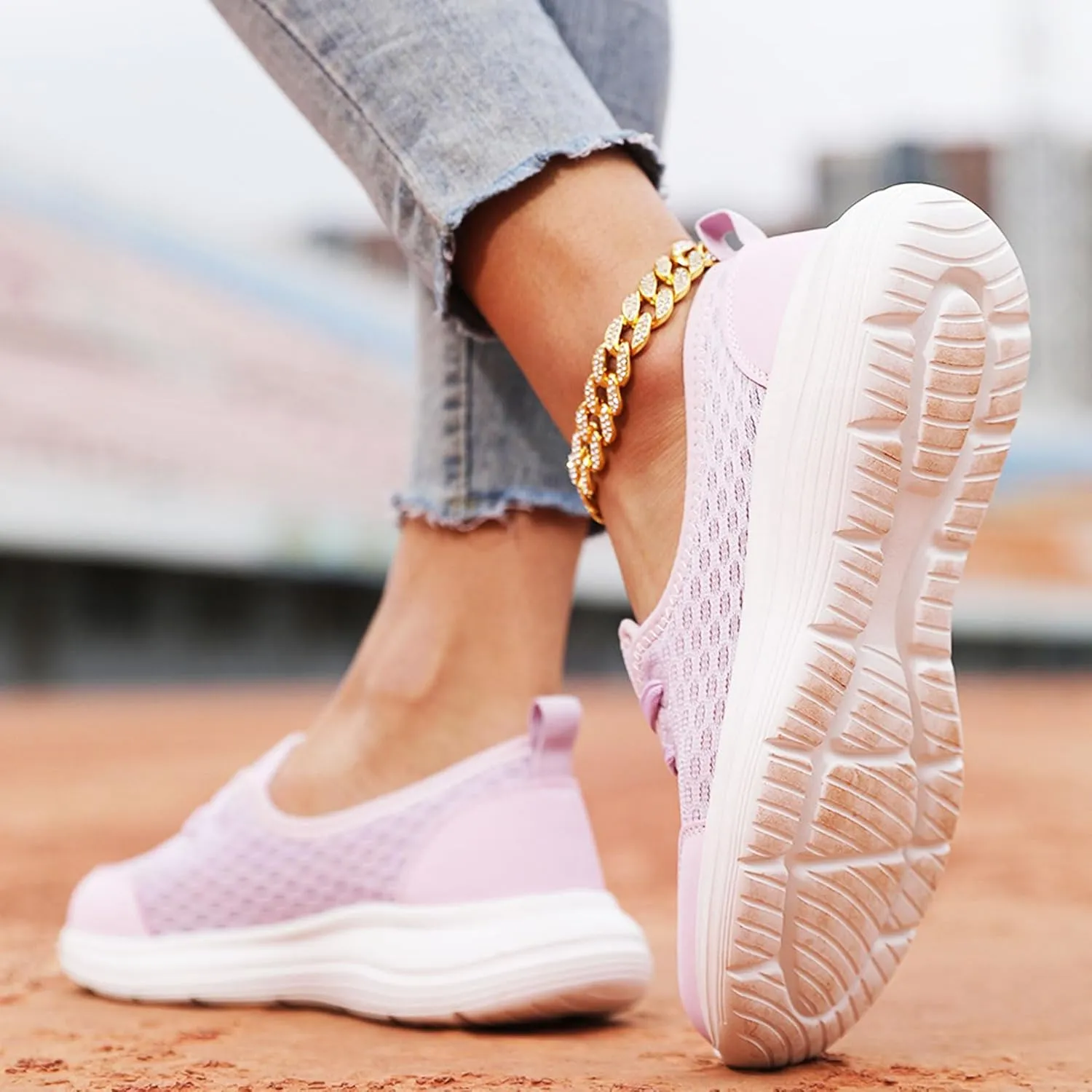 Women's Soft Sole Mesh Comfort Orthopedic Shoes, Orthopedic Shoes for Women, Slip-On Breathable Flat Walking Shoe