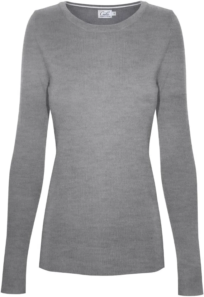 Women's Solid Soft Stretch Pullover Knit Sweater