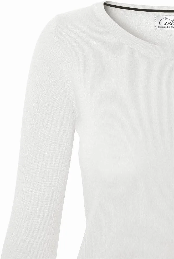 Women's Solid Soft Stretch Pullover Knit Sweater