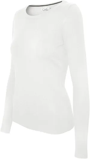 Women's Solid Soft Stretch Pullover Knit Sweater