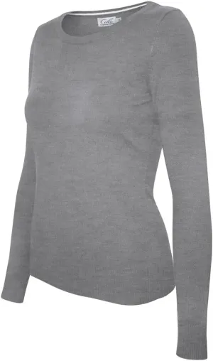 Women's Solid Soft Stretch Pullover Knit Sweater