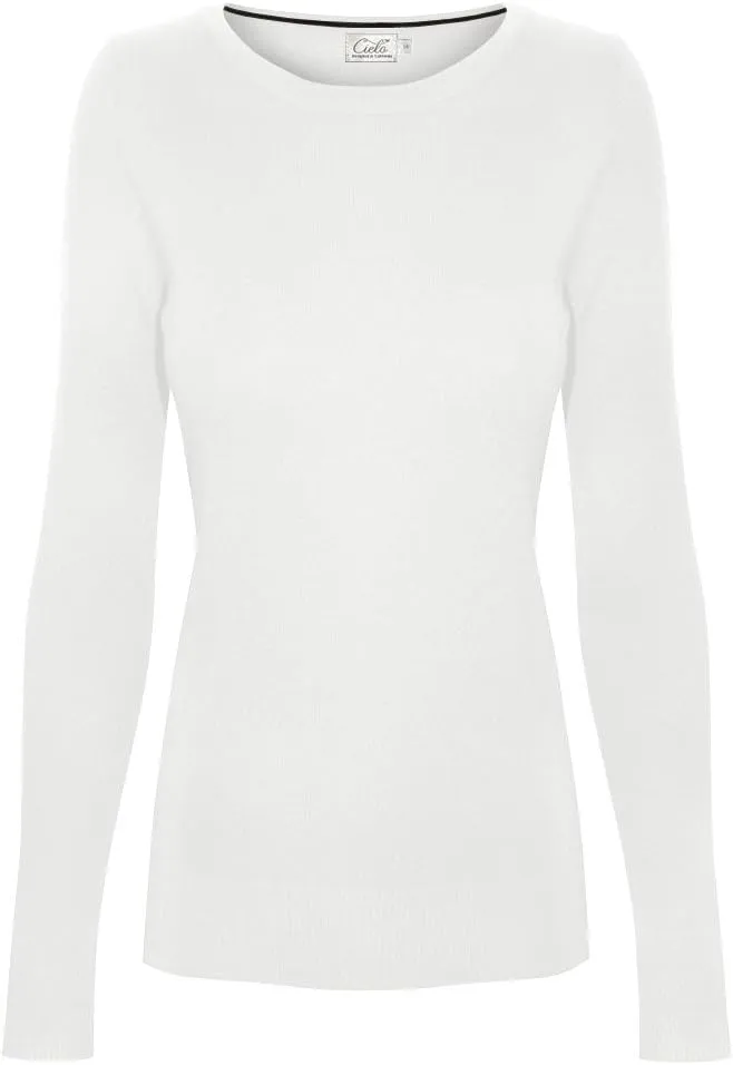 Women's Solid Soft Stretch Pullover Knit Sweater