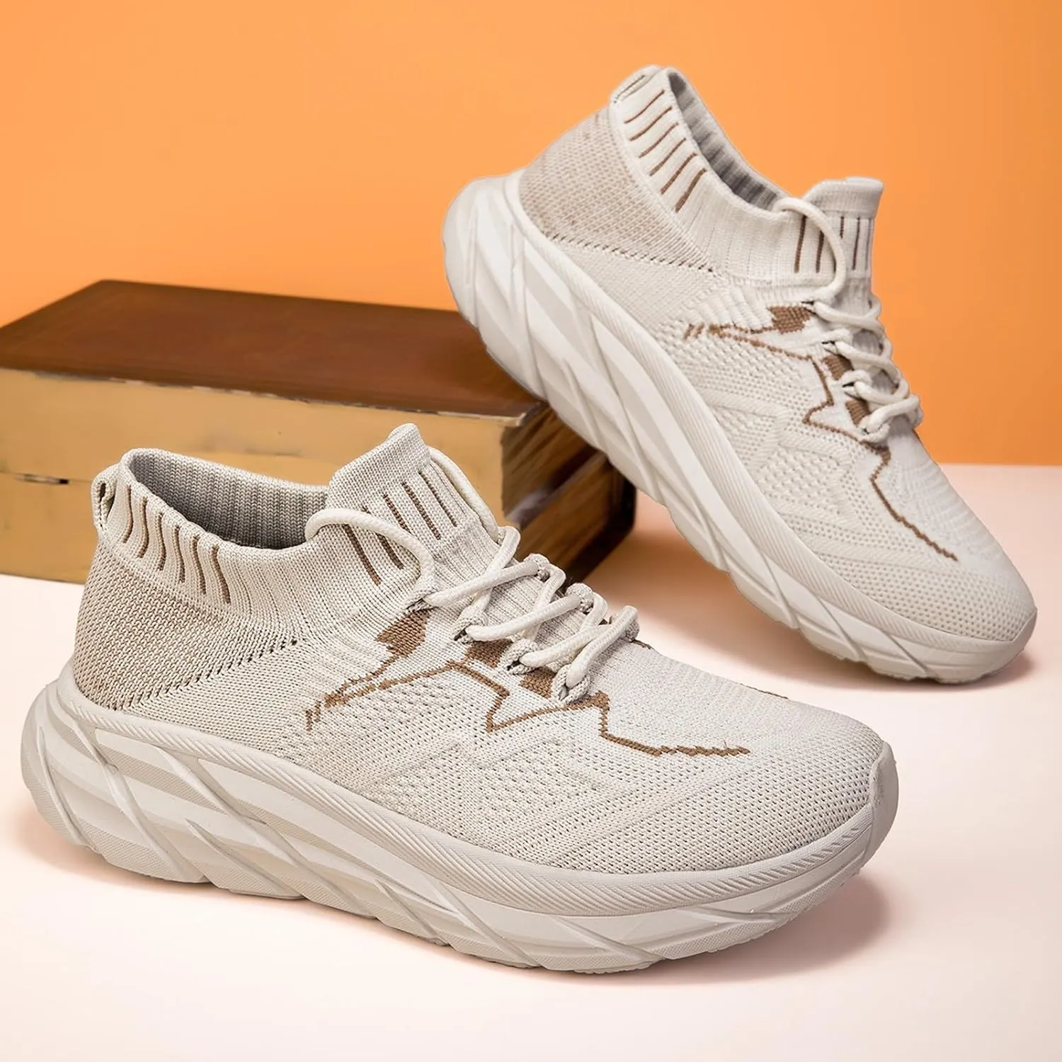 Women's Spring and Summer Fashion Solid Color Mesh Lace Up Sneakers Casual Comfortable Athletic Shoes Women Size 6