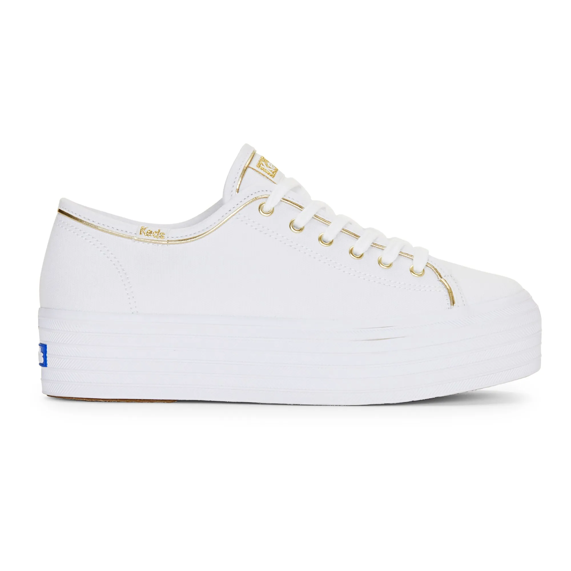 Women's Triple Up Canvas Piping White/Gold