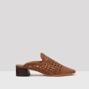 Woven Ready-made Leather Ida Mules Multi-functional Brunette