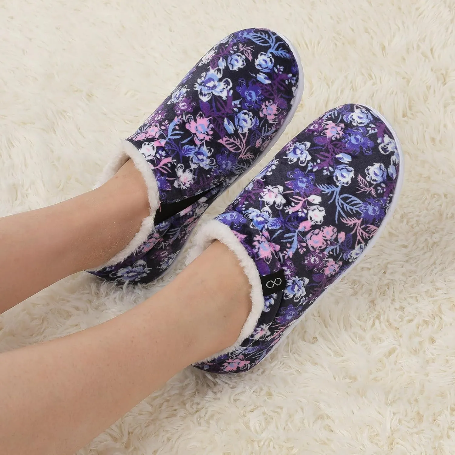 XIHALOOK Womens Mens Fuzzy Slippers Lightweight Closed Back House Shoes Slip on for Indoor Outdoor