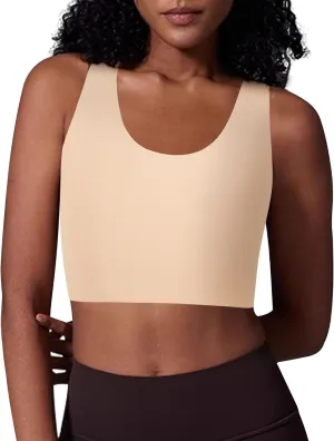 XUJI Seamless Chest Binder Women FTM Transgender Wireless Binder Sport Compression Bra Pullover Tank Top