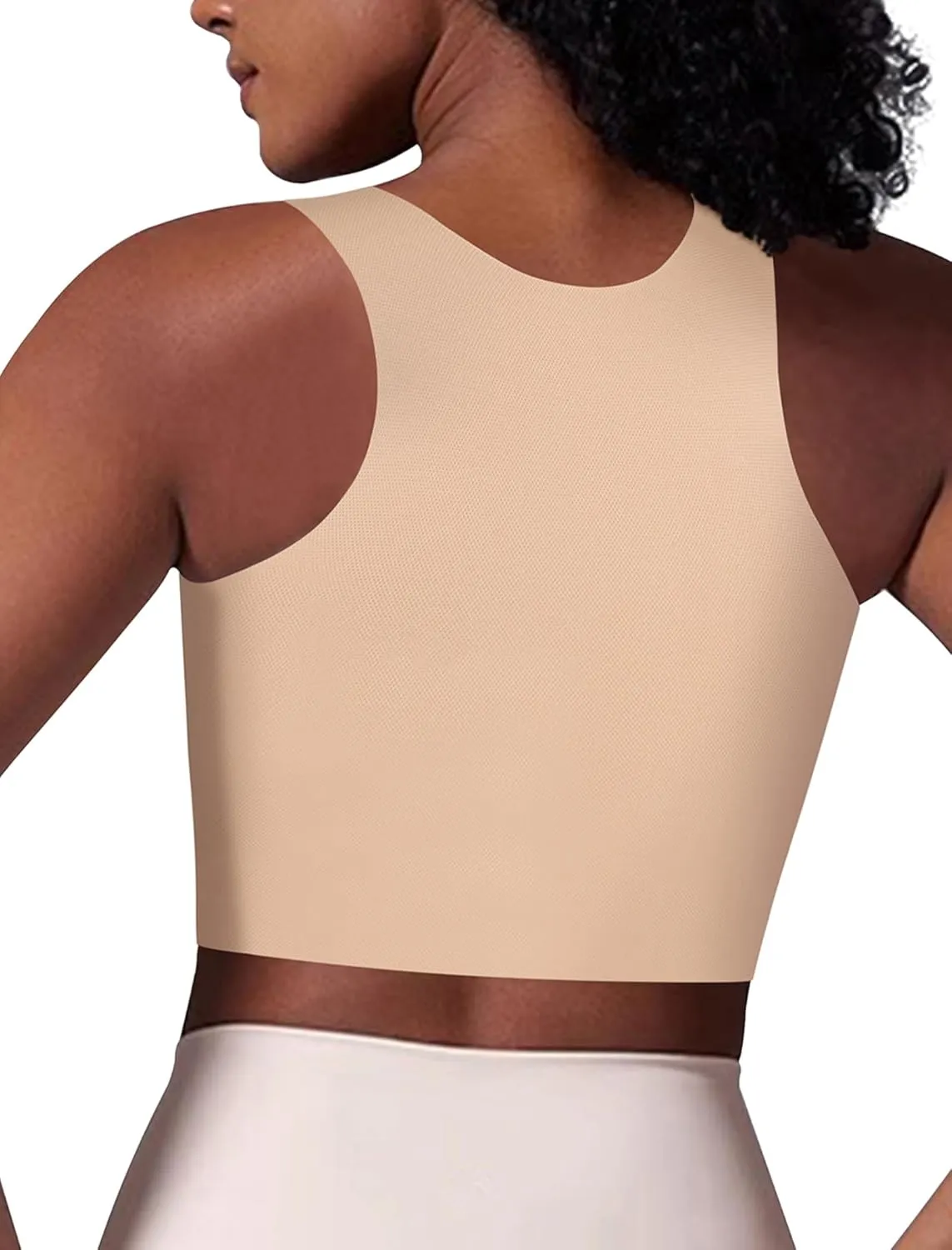 XUJI Seamless Chest Binder Women FTM Transgender Wireless Binder Sport Compression Bra Pullover Tank Top