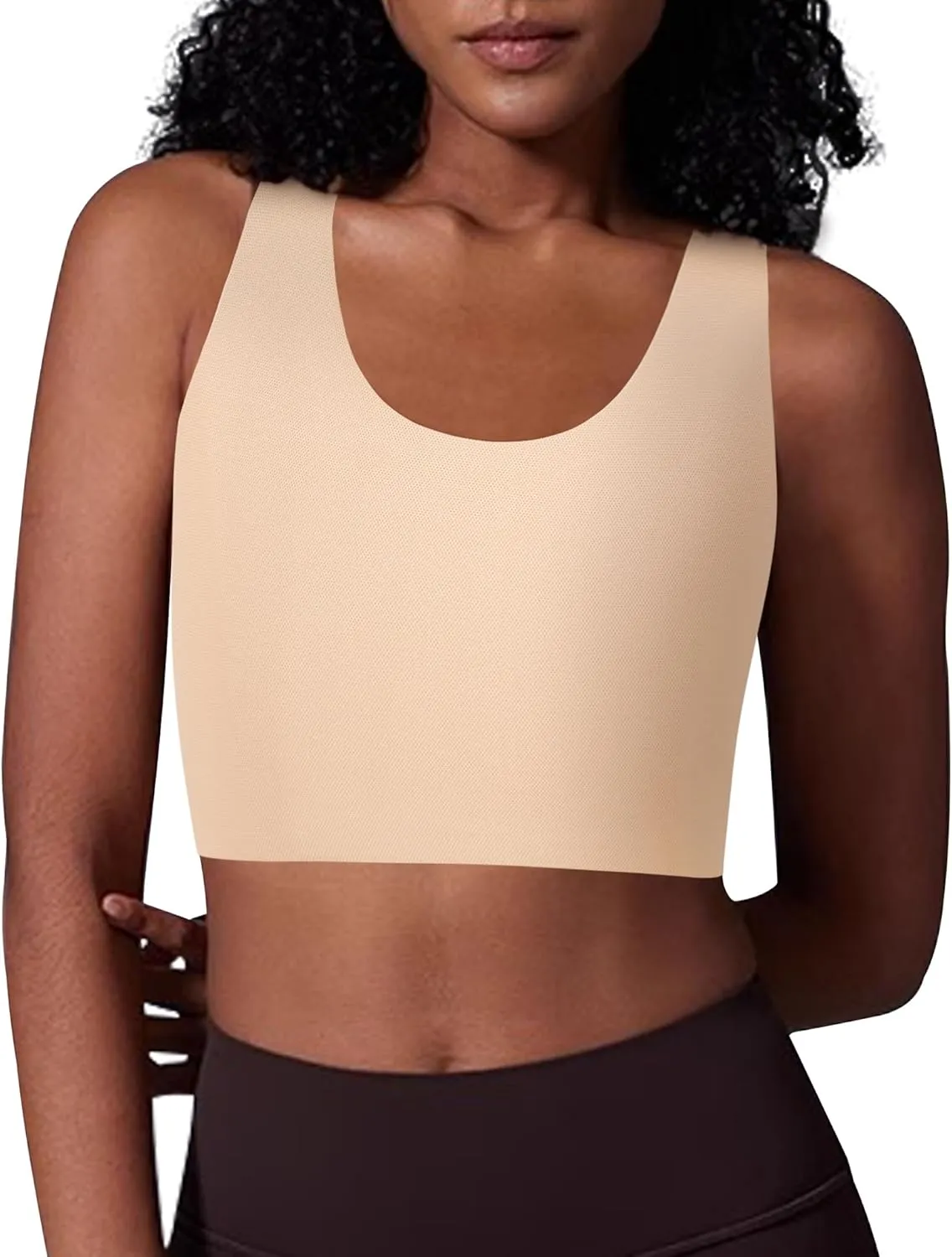 XUJI Seamless Chest Binder Women FTM Transgender Wireless Binder Sport Compression Bra Pullover Tank Top
