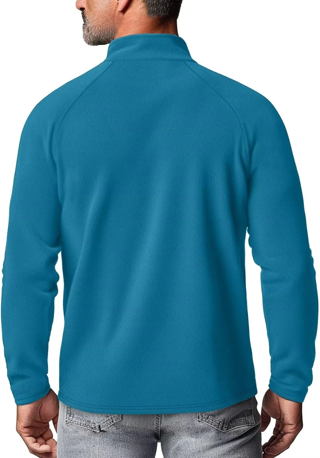 Zengjo Mens Quarter Zip Thin Fleece Pullover Shirt Lightweight 1/4-Zip Mock Neck Sweatshirt Thermal BaseLayer