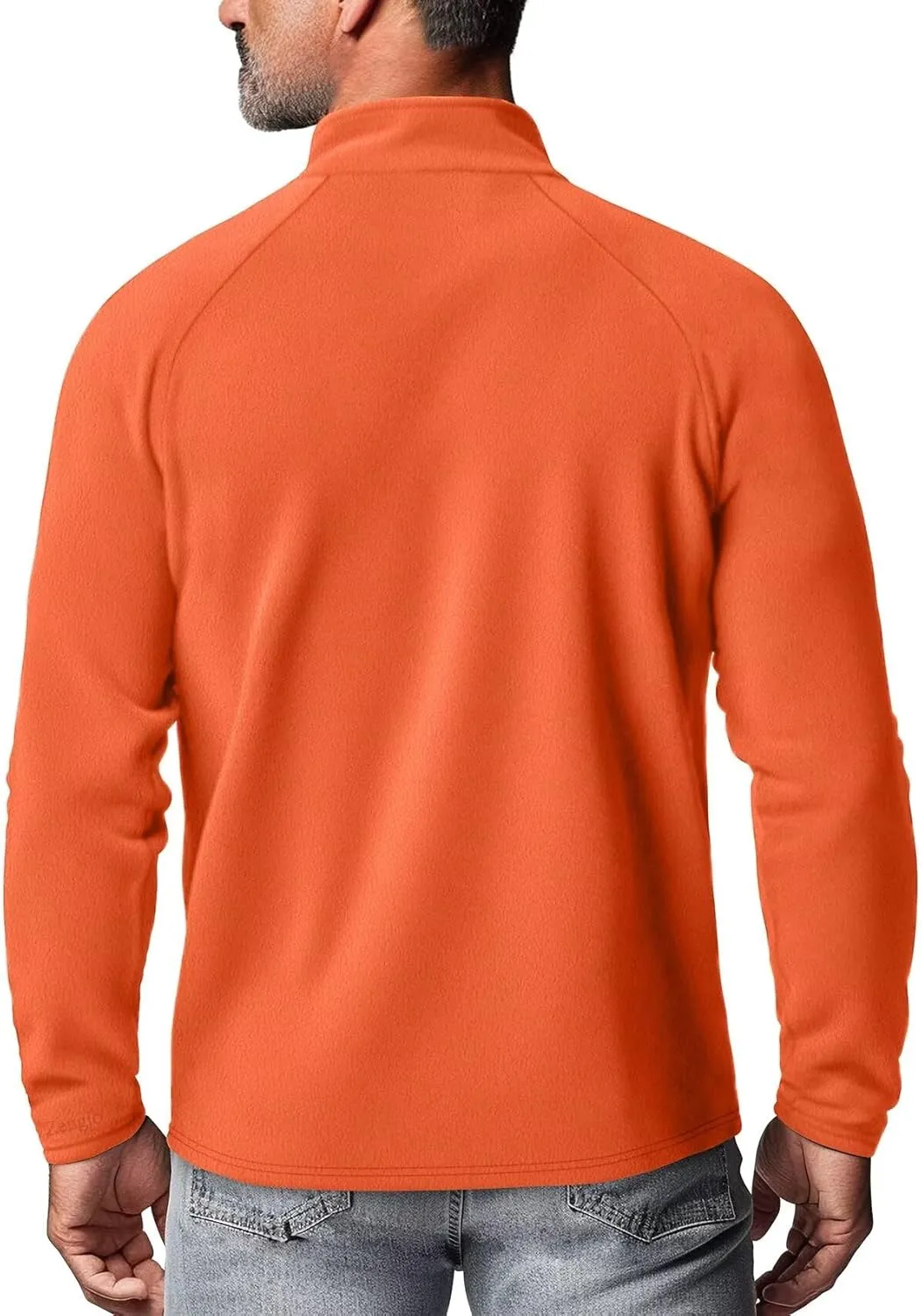 Zengjo Mens Quarter Zip Thin Fleece Pullover Shirt Lightweight 1/4-Zip Mock Neck Sweatshirt Thermal BaseLayer
