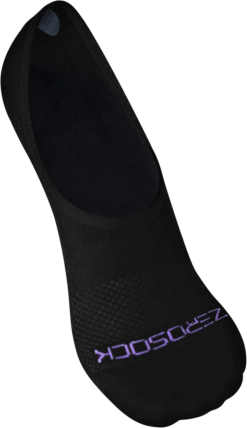 ZeroSock Bamboo Viscose Super Low Invisible Socks With Mesh Ventilation with Anti-Slip Gel Heel Grip (4 Pairs Per Box)