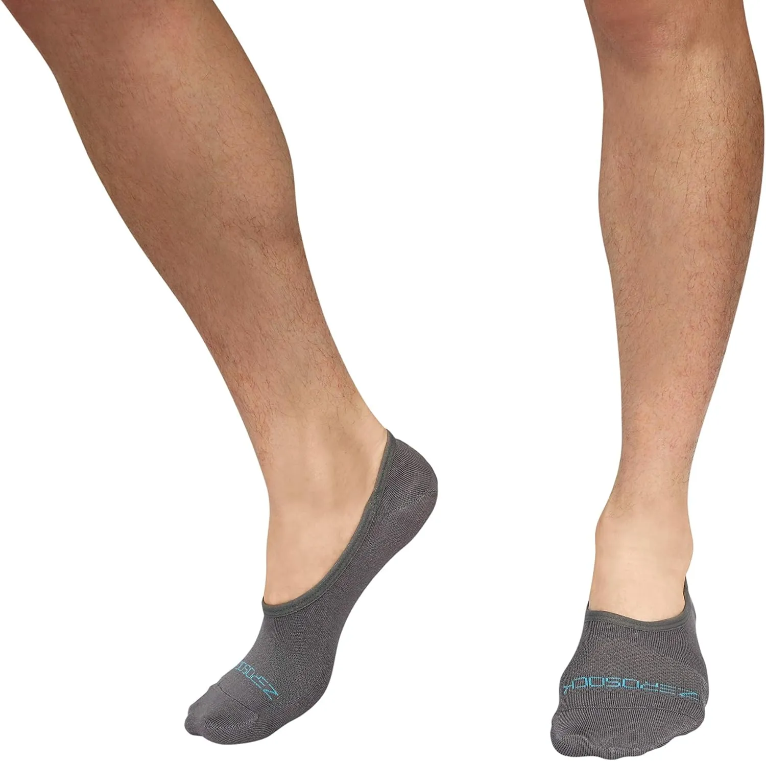 ZeroSock Bamboo Viscose Super Low Invisible Socks With Mesh Ventilation with Anti-Slip Gel Heel Grip (4 Pairs Per Box)
