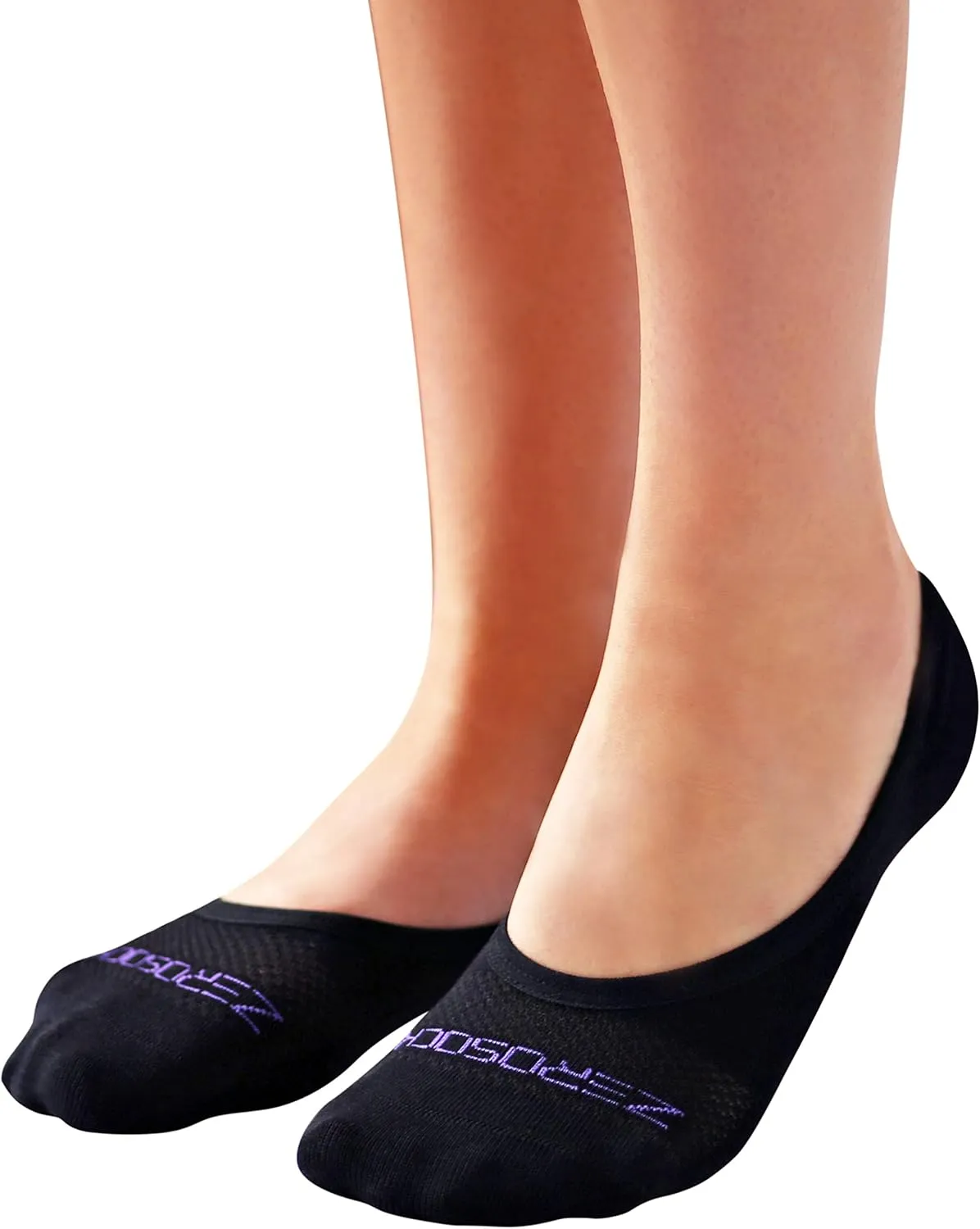 ZeroSock Bamboo Viscose Super Low Invisible Socks With Mesh Ventilation with Anti-Slip Gel Heel Grip (4 Pairs Per Box)